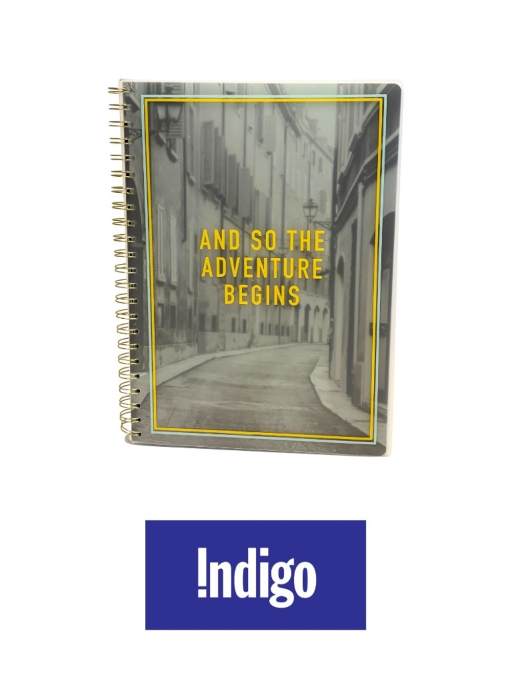 Indigo “And So The Adventure Begins” Large Coiled Notebook